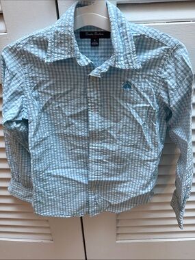 Brooks Brothers Light Blue Gingham Button-Down Shirt for Kids